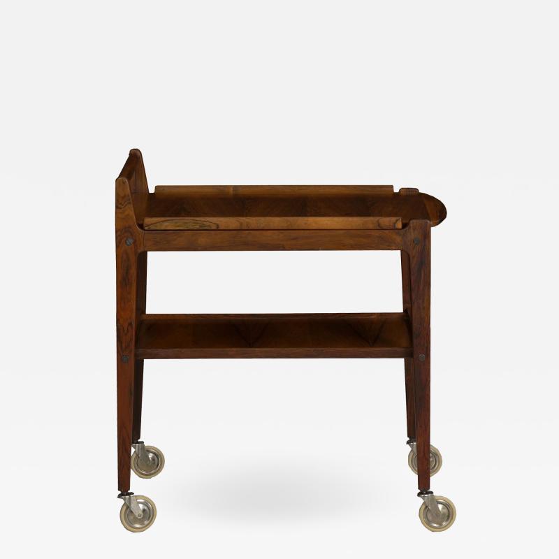 Erik Gustafsson Swedish Mid Century Modern Accent Table Serving Bar Cart by Erik Gustafsson