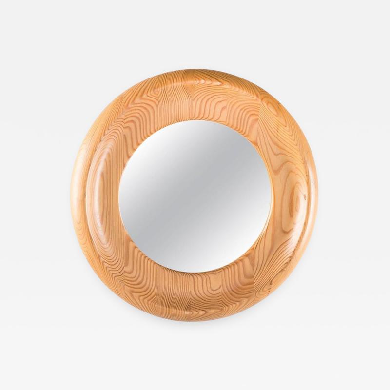 Erik H glund Round Swedish Mirror in Pine by Erik H glund