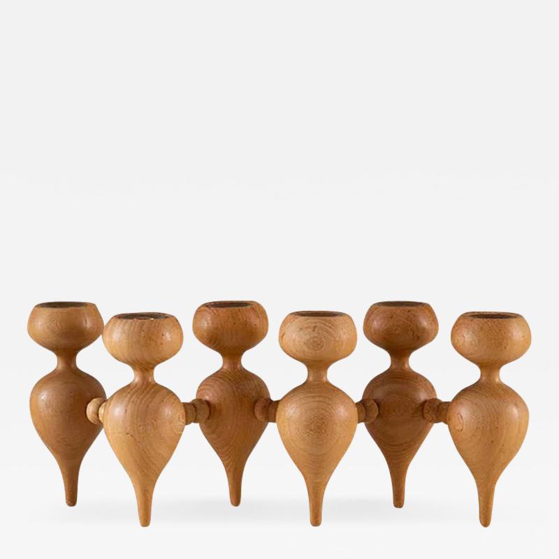 Erik H glund Scandinavian Candelabra in Pine by Erik H glund