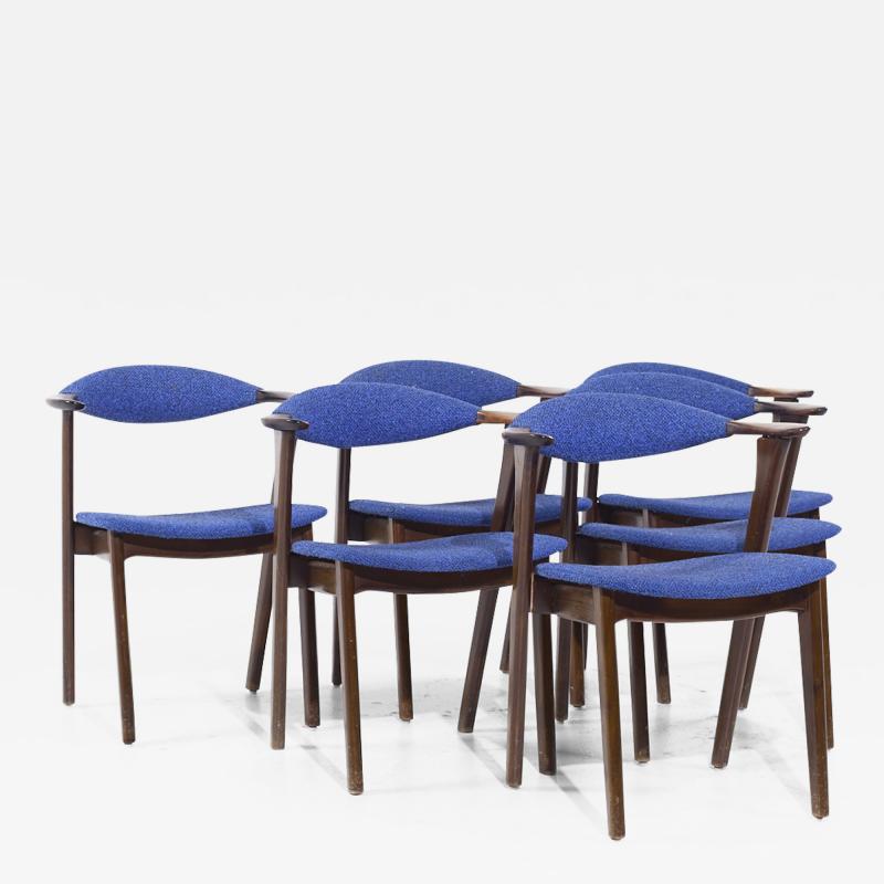 Erik Kirkegaard Erik Kirkegaard Model 49 Mid Century Danish Teak Chairs Dining Chairs Set of 6