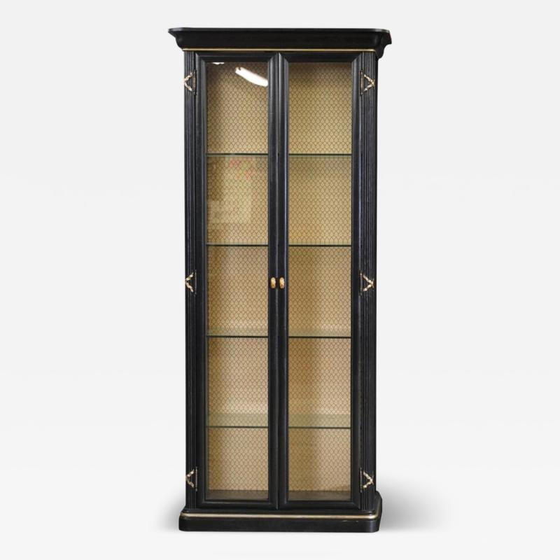 Erika Brunson Erika Brunson for Dessin Fournir Black Gold Display Showcase Cabinet
