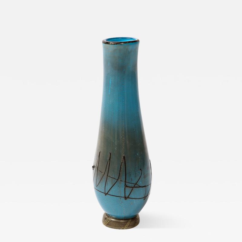 Ermanno Nason Hand Blown Murano Glass Vase by Ermanno Nason for Cenedese