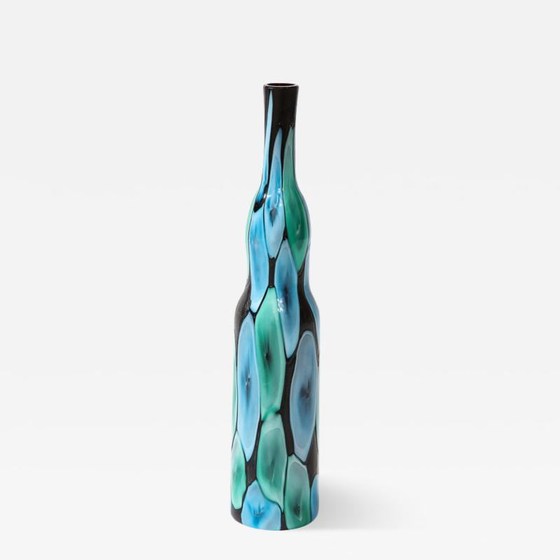 Ermanno Toso Nerox Bottle Vase by Ermanno Toso for Fratellli Toso