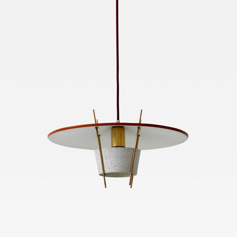 Ernest Igl Rare Mid Century Modern Pendant Lamp by Ernest Igl for Hillebrand Germany 1950s