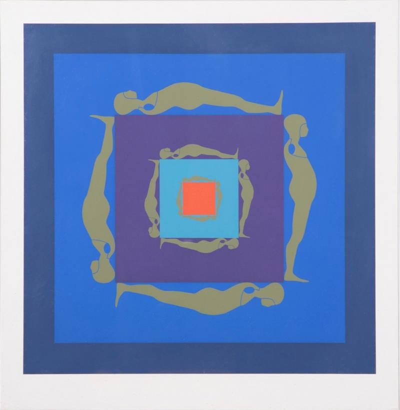 Ernest Tino Trova Ernest Tino Trova Falling Man Serigraph from 1969