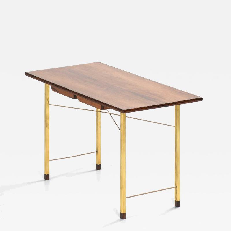 Ernst K hn Lysberg Hansen Therp Rosewood Brass Desk 1940s