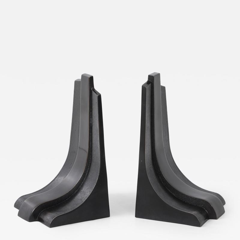 Esa Fedrigolli Esa Fedrigolli Modernist Bronze Bookends