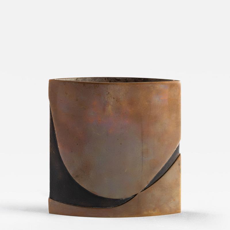 Esa Fedrigolli Esa Fedrigolli Square Vase in bronze Italy 1970 ca 