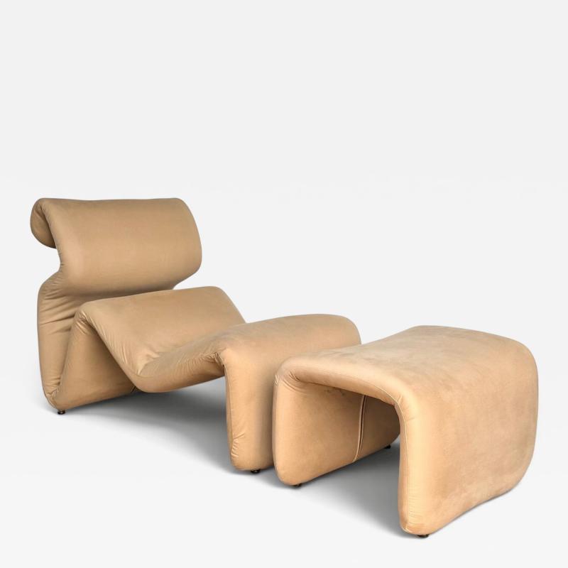 Etcetera Lounge Chair Ottoman by Jan Ekselius Sweden c 1970