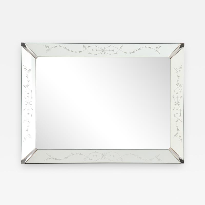 Etched wall mirror