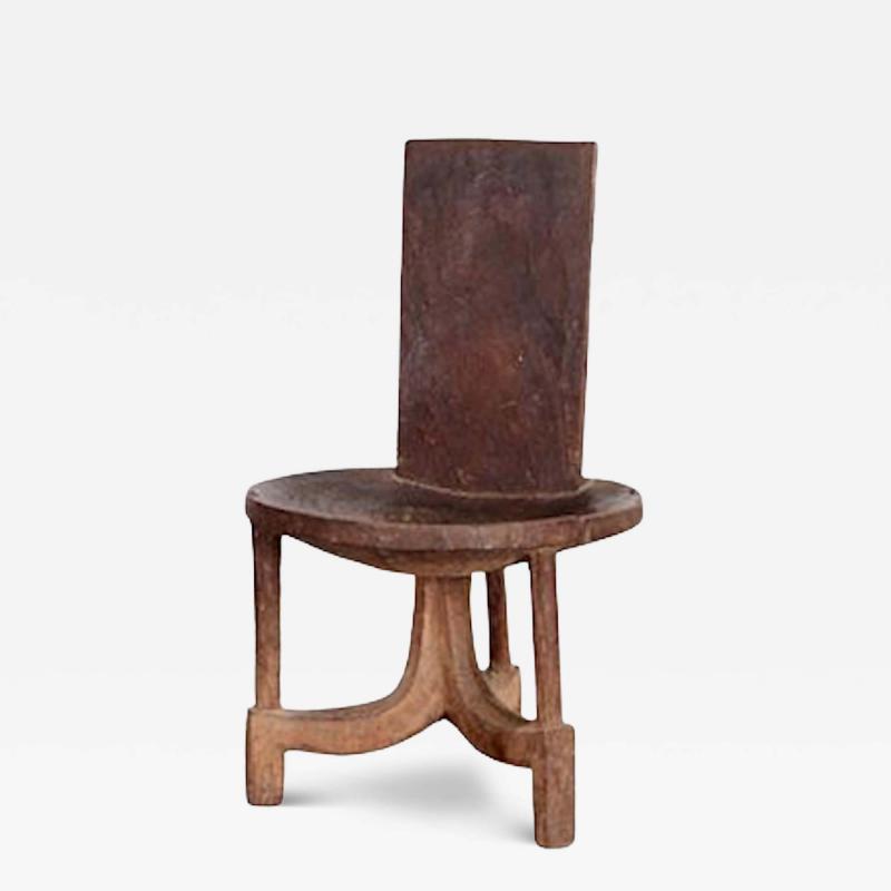 Ethiopian Carved Wood Jimma Chieftain Chair