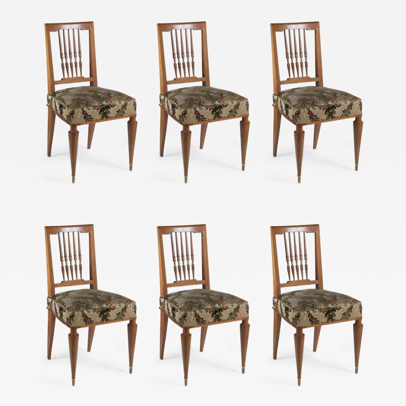 Etienne Henri Martin Etienne Martin Set of Six Dining Chairs