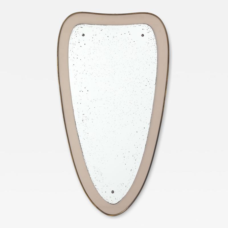 Ettore Sottsass 1960s Ettore Sottsass Attributed Brass Wall Mirror