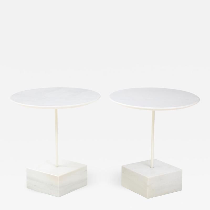 Ettore Sottsass Ettore Sottass Primavera Carrara Marble Side Tables