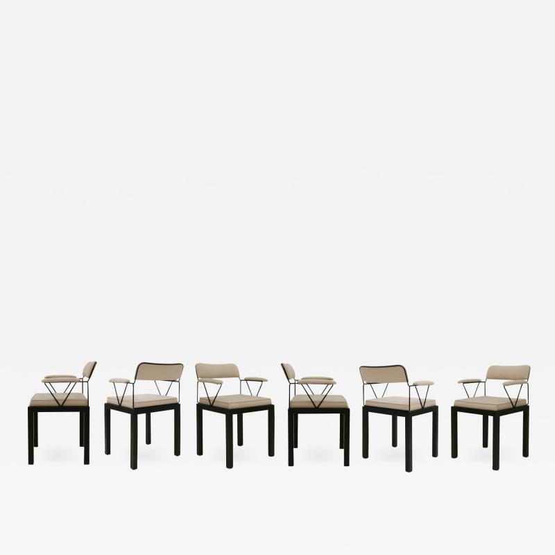 Ettore Sottsass Ettore Sottsass Model Lodge Italian 1986 Set of Six Chairs