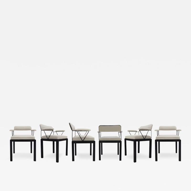 Ettore Sottsass Ettore Sottsass Model Lodge Italian 1986 Set of Six Chairs