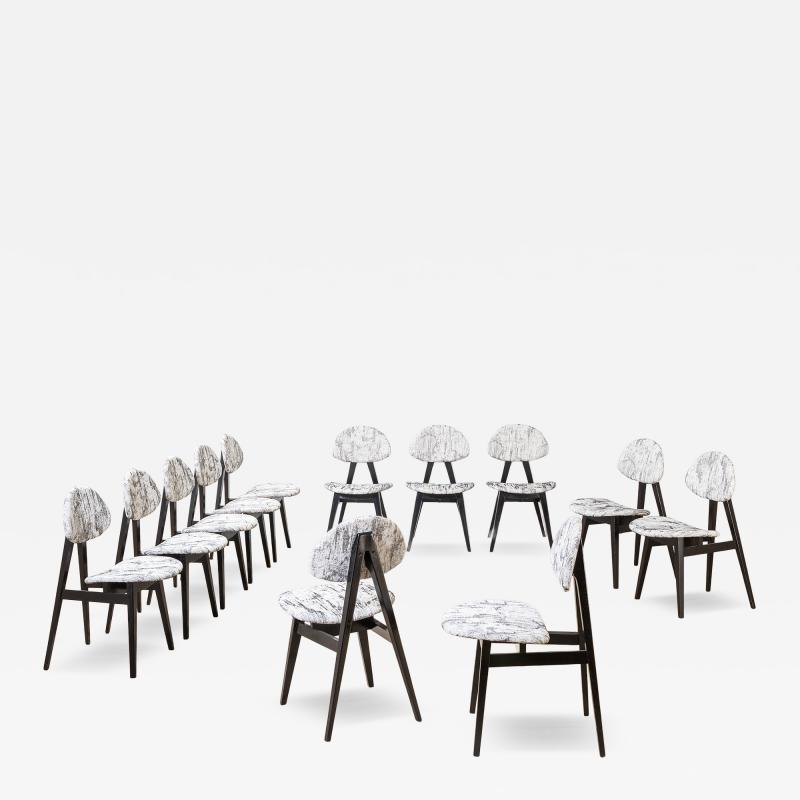 Ettore Sottsass Ettore Sottsass for Poltronova Set of Twelve Chairs mod S12