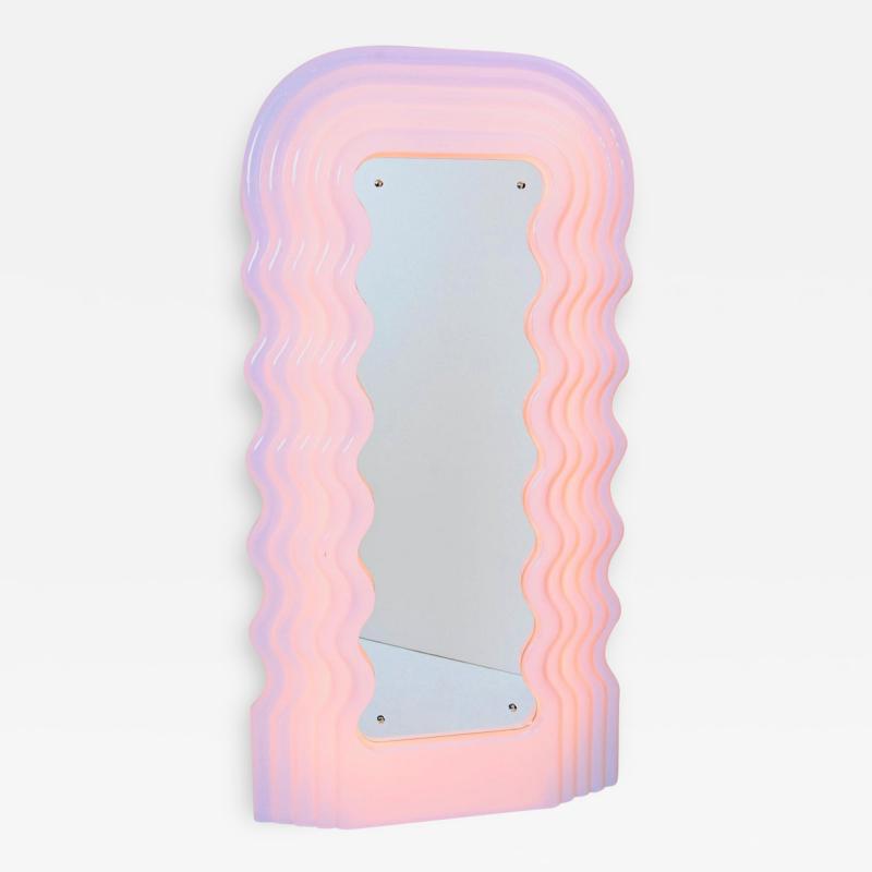 Ettore Sottsass Pink Ultrafragola Mirror Designed by Ettore Sottsass for Poltronova Italy