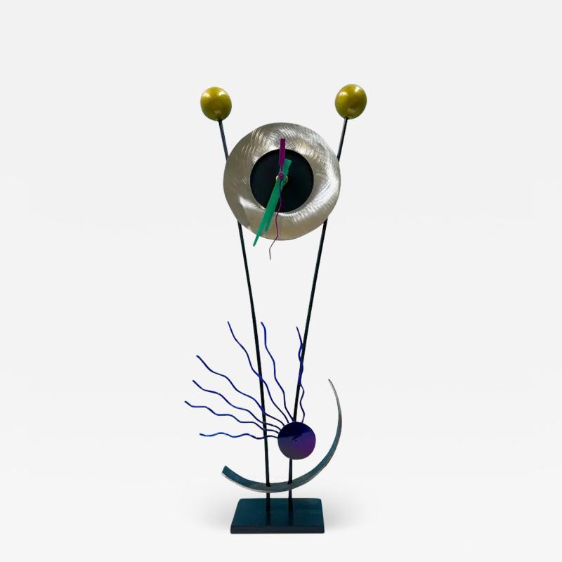 Ettore Sottsass Post Modern Sculptural Clock in the Style of Sosstass