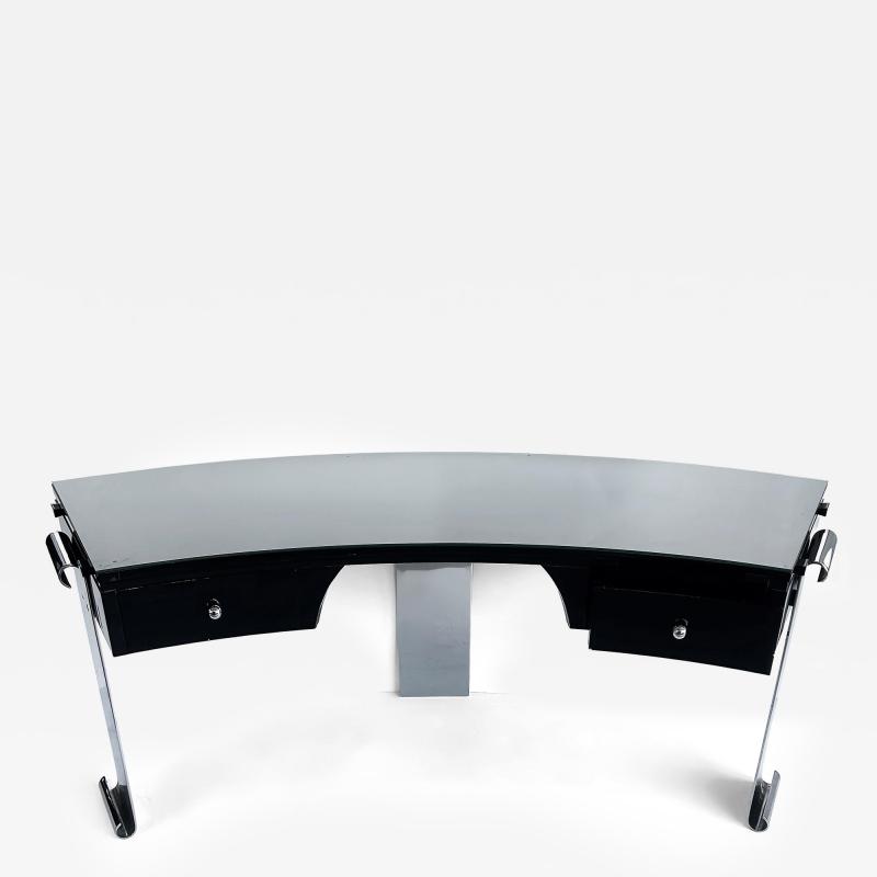 Eug ne Printz Art Deco Style Lacquer Stainless Steel Desk Eugene Printz Style