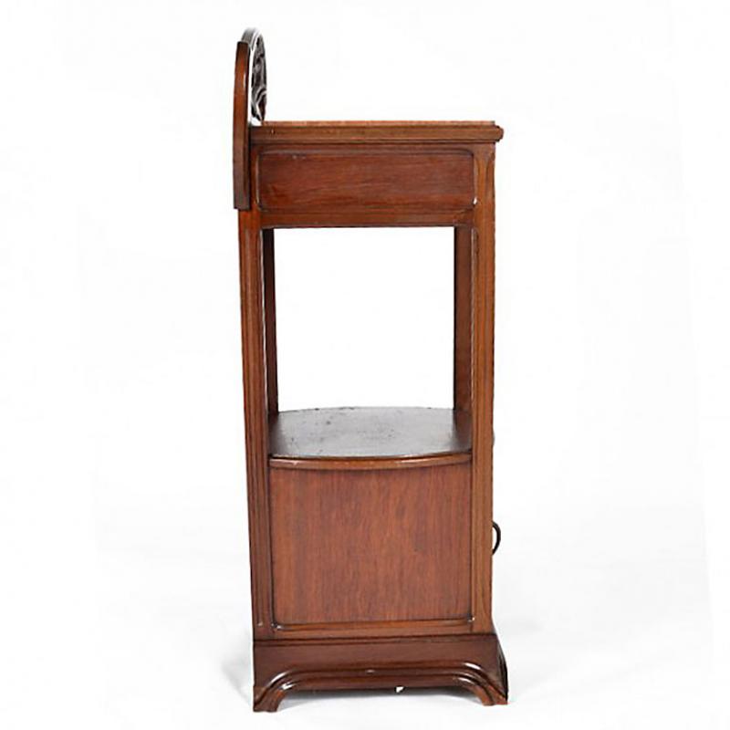 Eugène Vallin - Art Nouveau Night Stand Attributed to Eugène Vallin