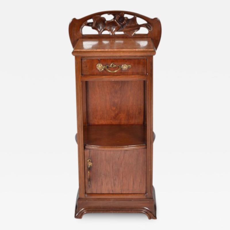 Eugène Vallin - Art Nouveau Night Stand Attributed to Eugène Vallin