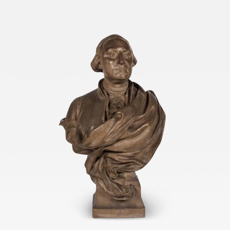 Eugene Delaplanche A Rare Terracotta Bust of George Washington by Delaplanche C 1850 C 1850