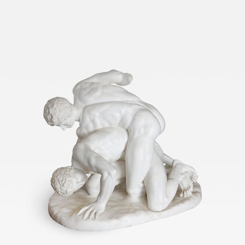 Eugenio Battiglia Antique Italian marble sculpture after Roman original of the Wrestlers