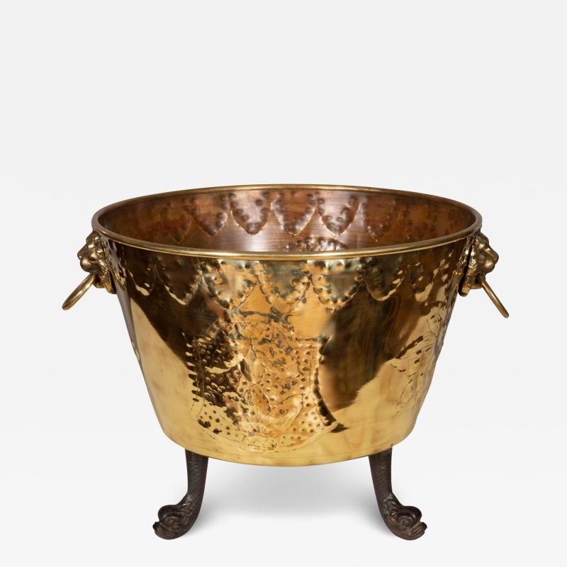 European Brass Fireplace Bucket