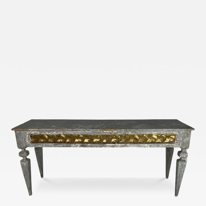 European Painted Console made with 18th Century Gilt Fragment