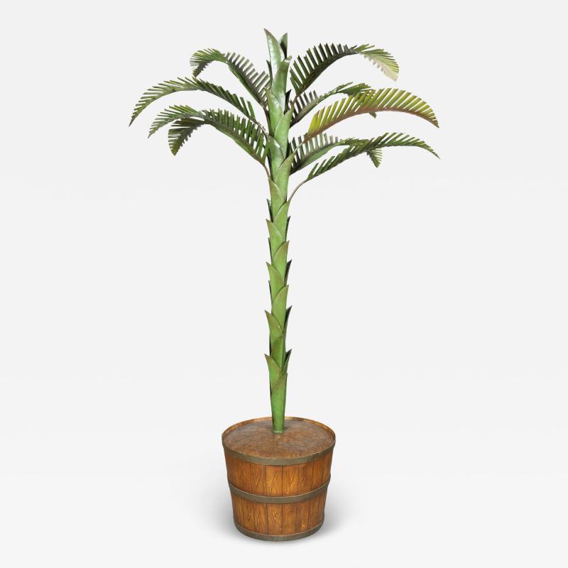 European Tole And Copper Palm Tree