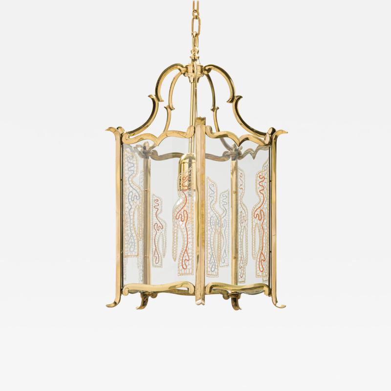 Eva Petric Eva Petric Brass Lobmeyr Lantern with Engraved Idrija Lace Art Piece 2024