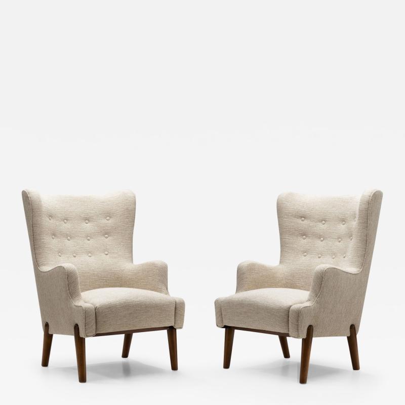 Eva and Nils Koppel Pair of Chairs by Eva and Nils Koppel for Slagelse M belv rk Denmark 1950s