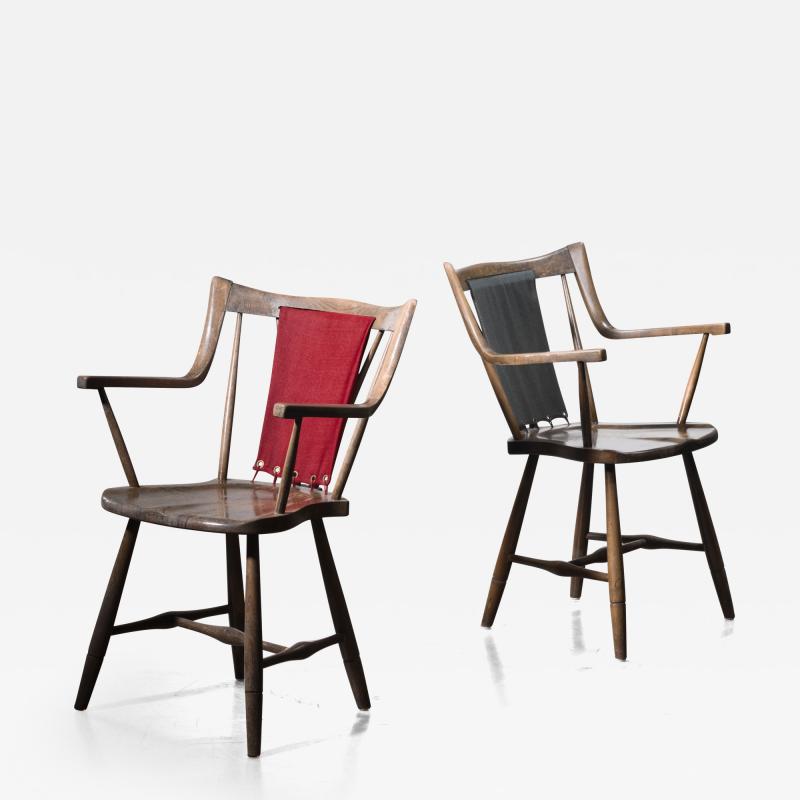 Eva and Nils Koppel Pair of Eva Koppel side chairs for Slagelse