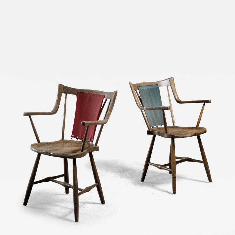Eva and Nils Koppel Pair of Eva Koppel side chairs for Slagelse