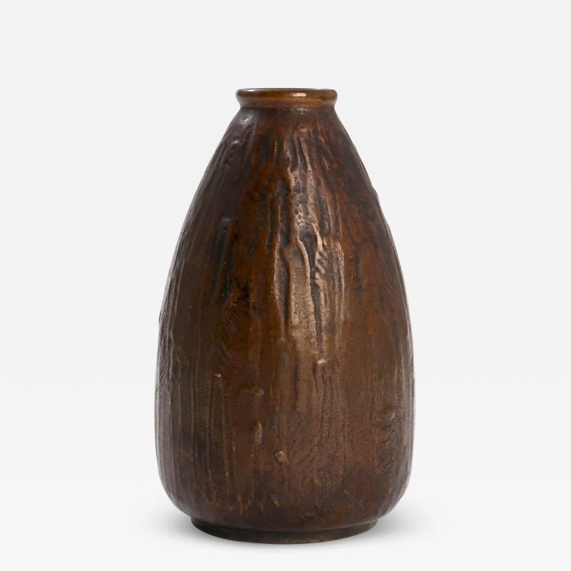 Evan Jensen Petite Vase with Organic Modeling in Bronze by Evan Jensen