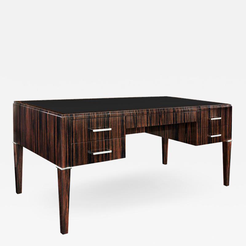 Evan Lobel Lobel Originals Desk in Macassar Ebony with Leather Top Made to Order