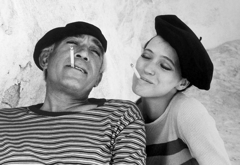 Eve Arnold Anthony Quinn and Anna Karina