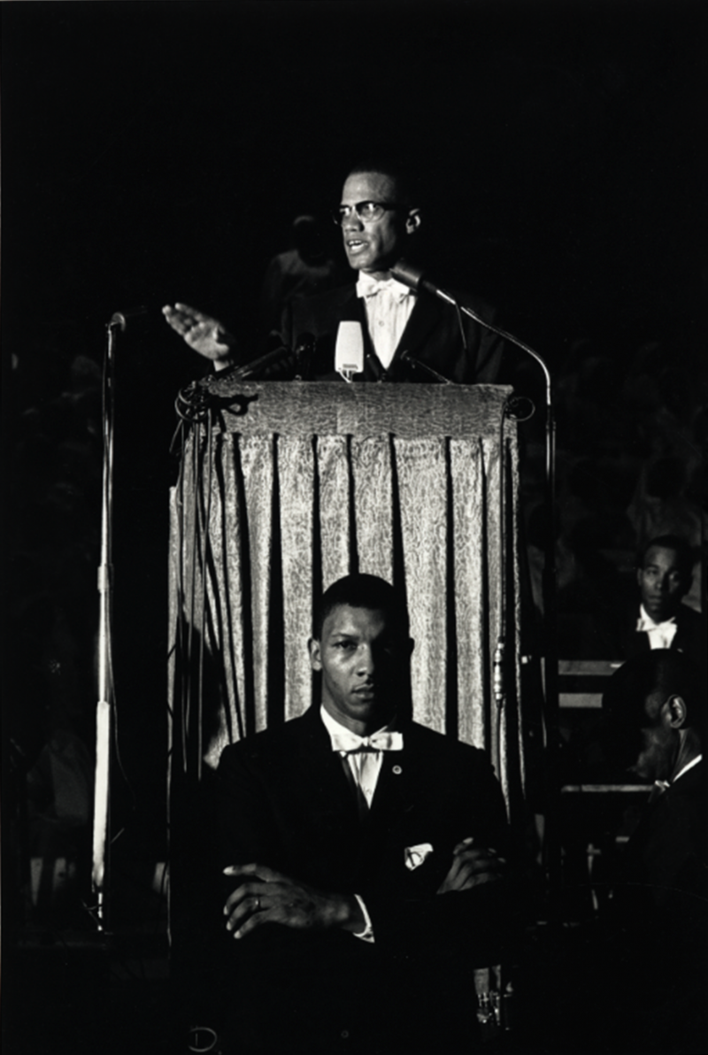 Eve Arnold Malcolm X at a Nation of Islam Rally