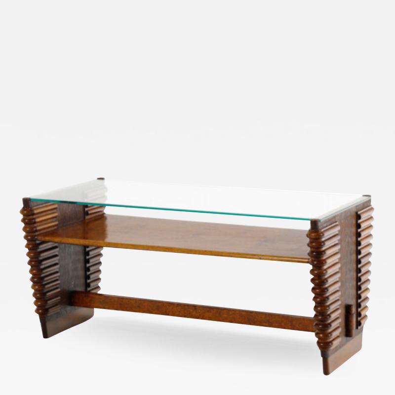 Exceptional 1930s Vittorio Valabrega walnut coffee table