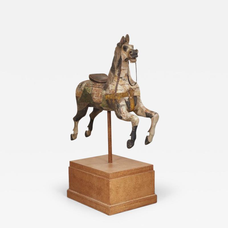 Exceptional 19th c Chahut Carousel Horse with Original Paint