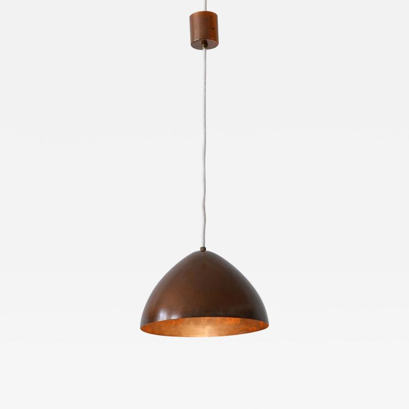 Exceptional Elegant Mid Century Modern Copper Pendant Lamp Finland 1950s
