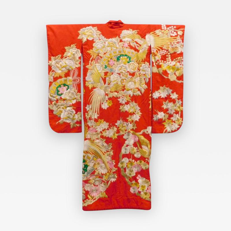 Exceptional Embroidered Japanese Ceremonial Kimono