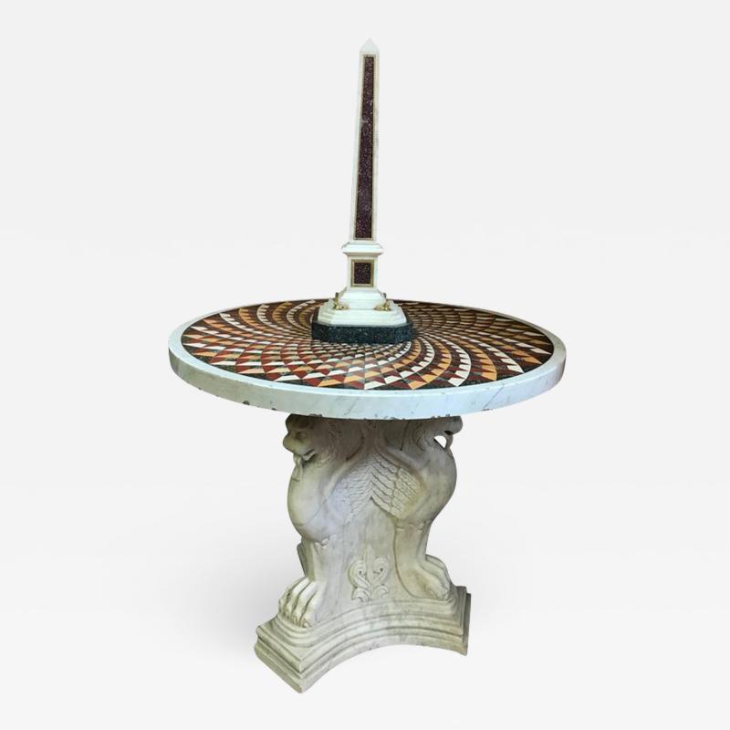 Exceptional Italian Pietra Dura Marble Centre Table