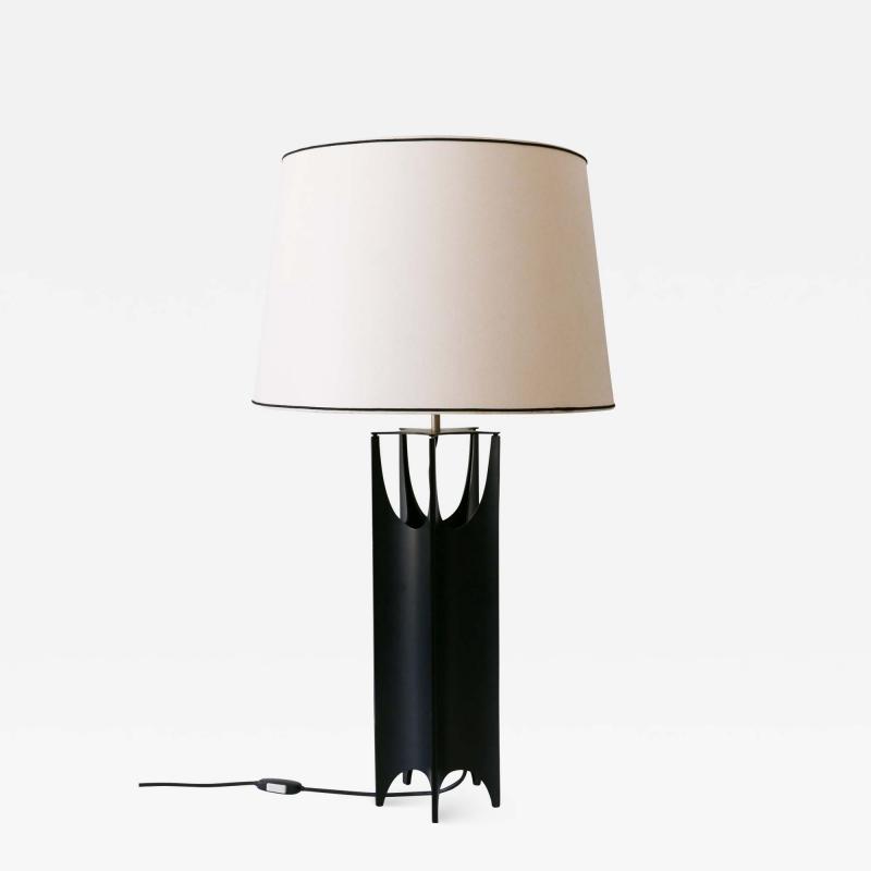 Exceptional Large Mid Century Modern Brutalist Table Lamp Italy 1960s