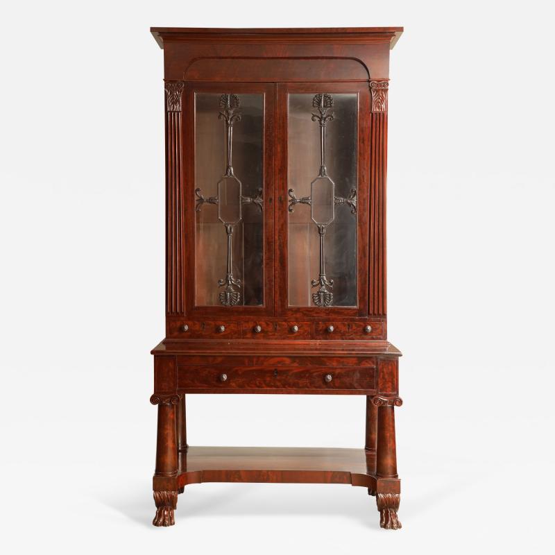 Exceptional Mahogany Bureau Bookcase from Baltimore Maryland Circa 1830