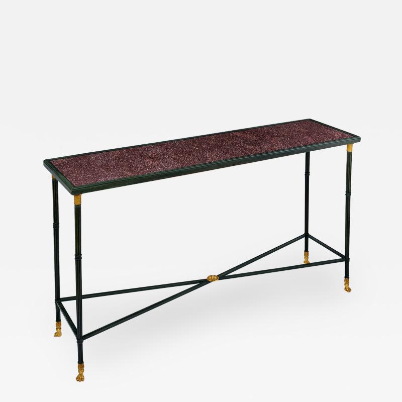 Exceptional Neo Classical Porphyry Console Table
