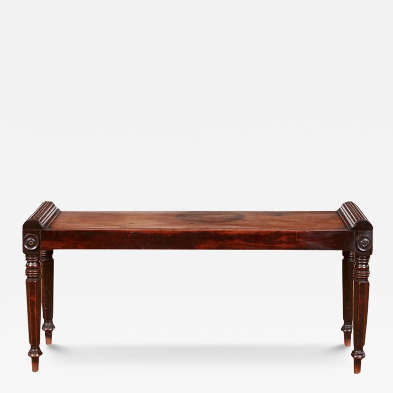 Exceptional William IV Mahogany Hall Bench