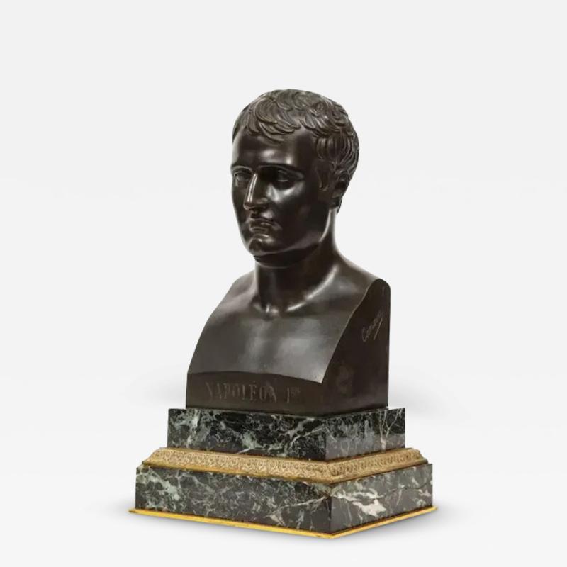 Exquisite French Patinated Bronze Bust of Emperor Napoleon I after Canova 1820