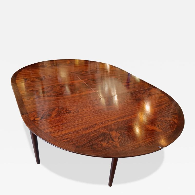 Extendable Nordic Design Rosewood Dining Table